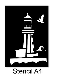 Light house stencil A4 size other sizes available drop box to se